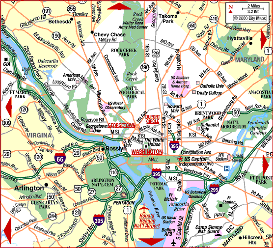 dc metro city Alington Map Tourist Attractions