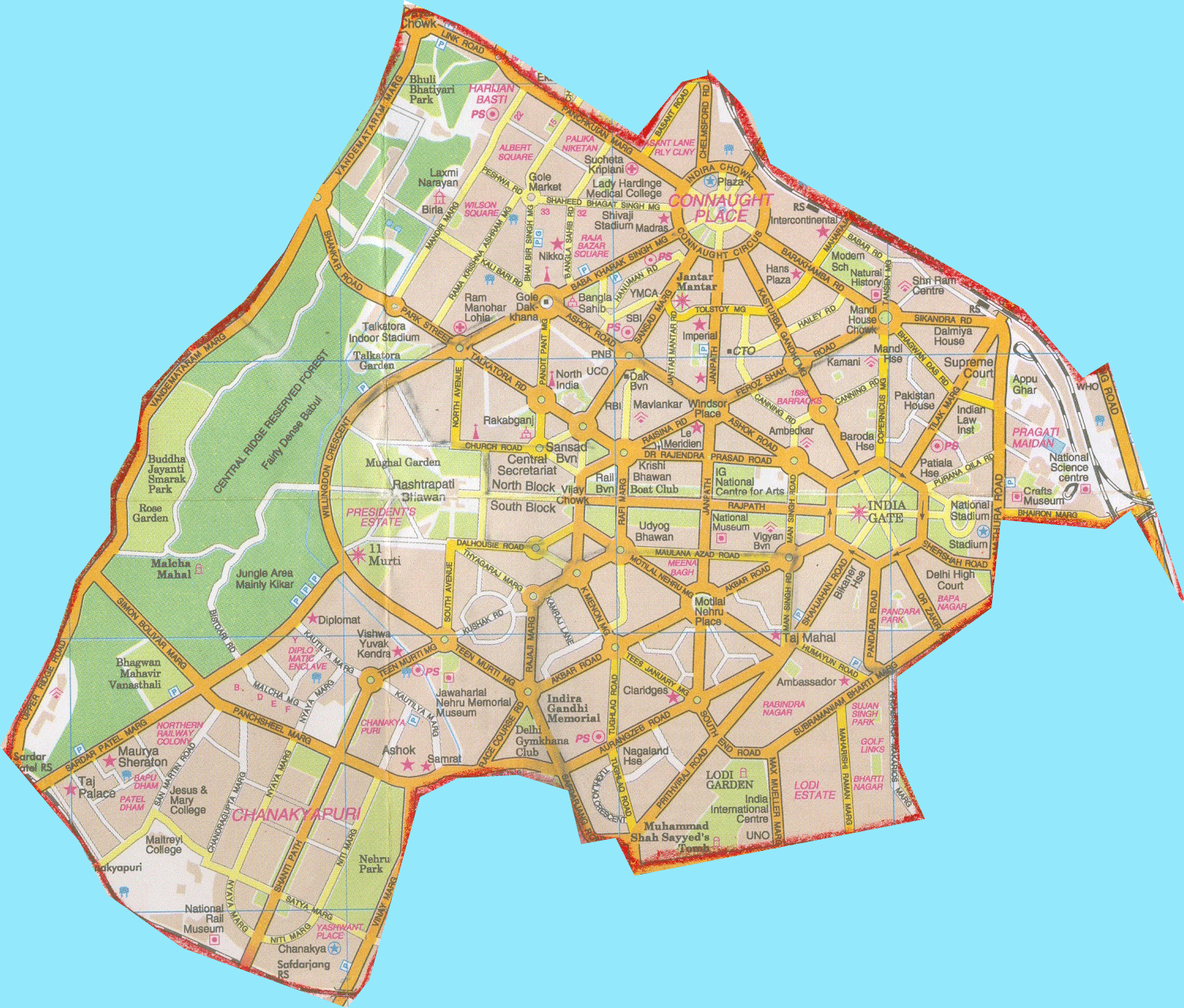 delhi map  0 Delhi Map