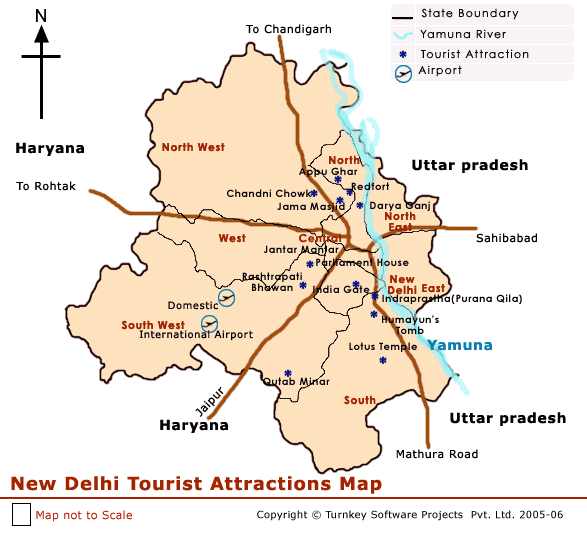 delhi map tourist attractions 0 Delhi Map Tourist Attractions