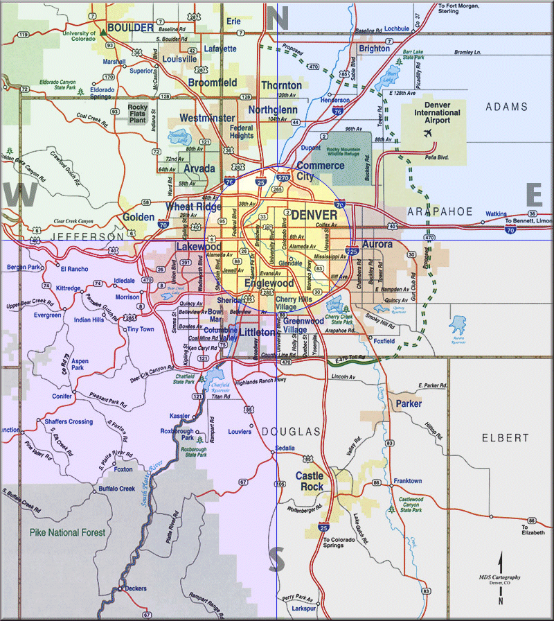 Zip Code Map Of Metro Denver Co United States Map 1866