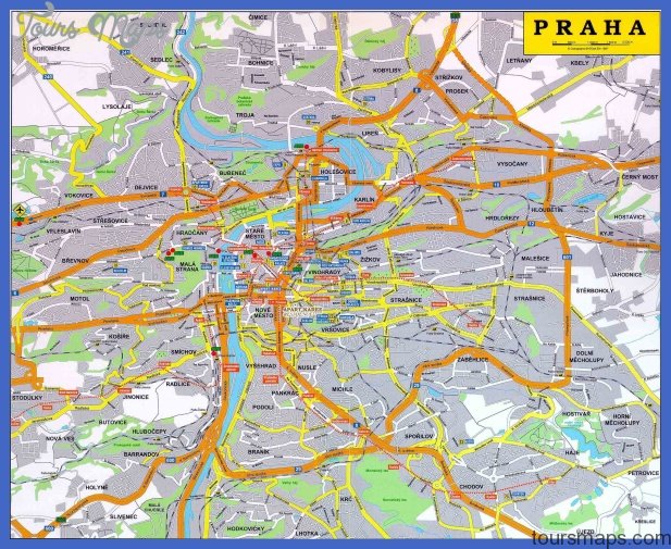 detailed road map of praha city Czech Republic Metro Map