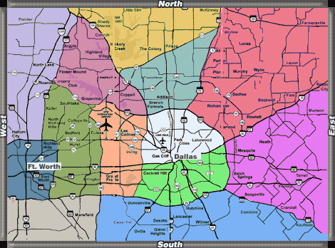 dfw metro map Dallas Metro Map