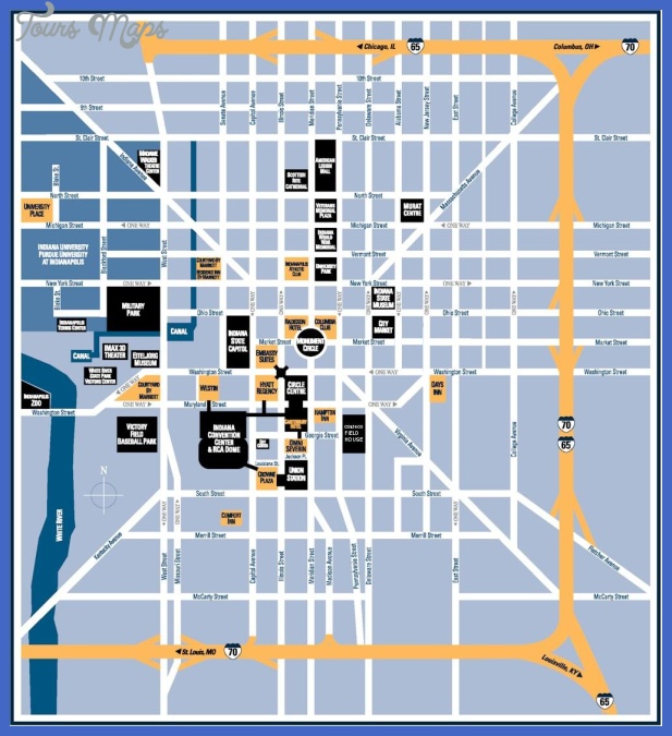 Indianapolis Map Tourist Attractions - ToursMaps.com