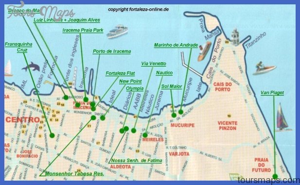 fortaleza Fortaleza Map Tourist Attractions
