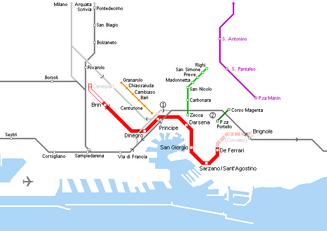 genova map Benin Subway Map
