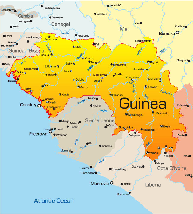 guinea Guinea Map
