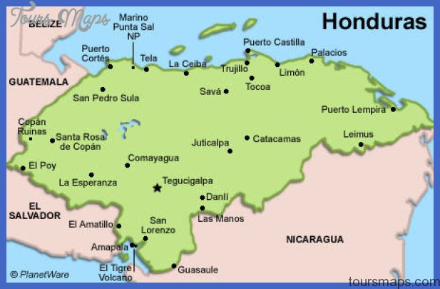 honduras map tourist attractions 0 Honduras Map Tourist Attractions