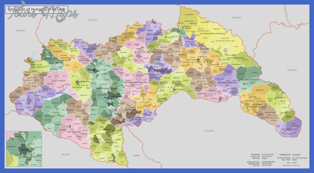 hungary 1941 44 administrative map Hungary Metro Map