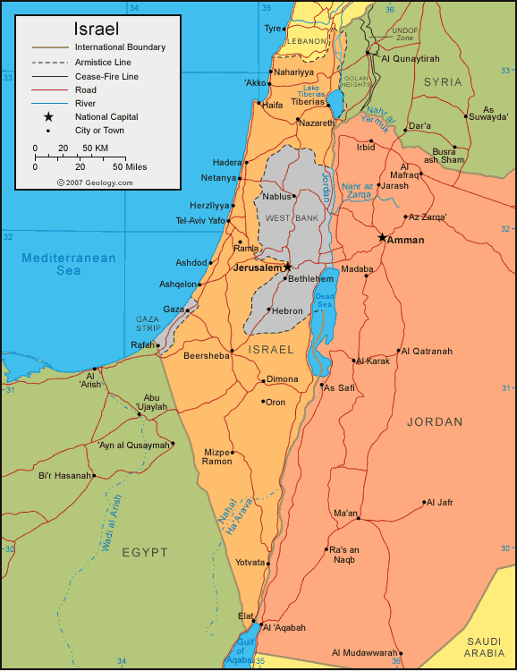 israel map Israel Metro Map