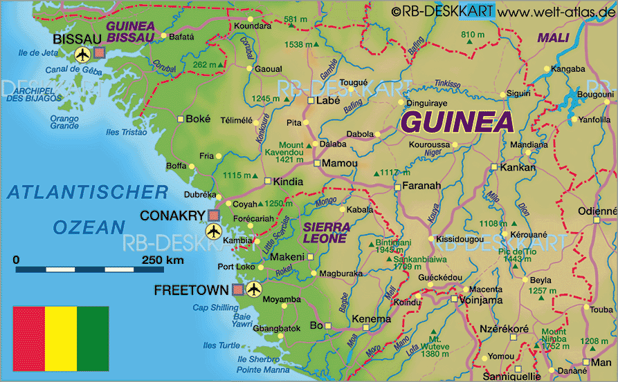 karte 2 220 Guinea Map