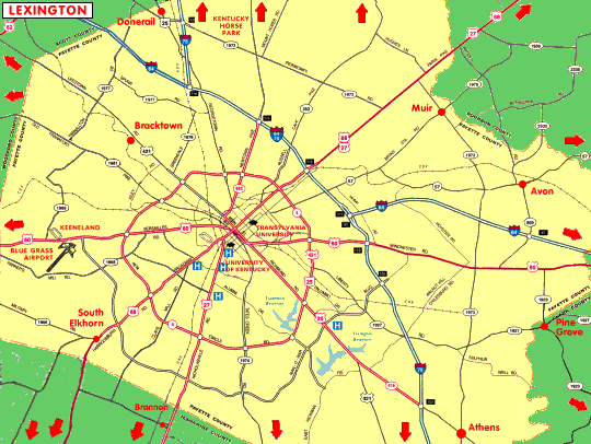 lexington2 Lexington Fayette Map