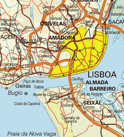lisbon map2 Lisbon Map