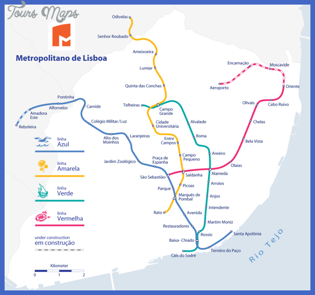 lisbon Serbia Metro Map