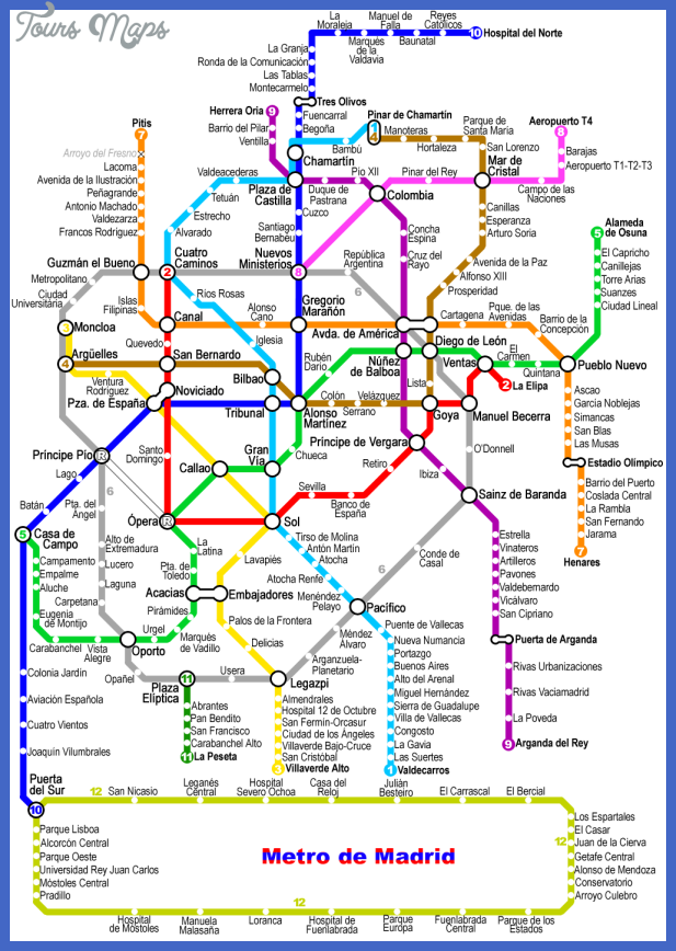 Madrid Subway Map ToursMaps