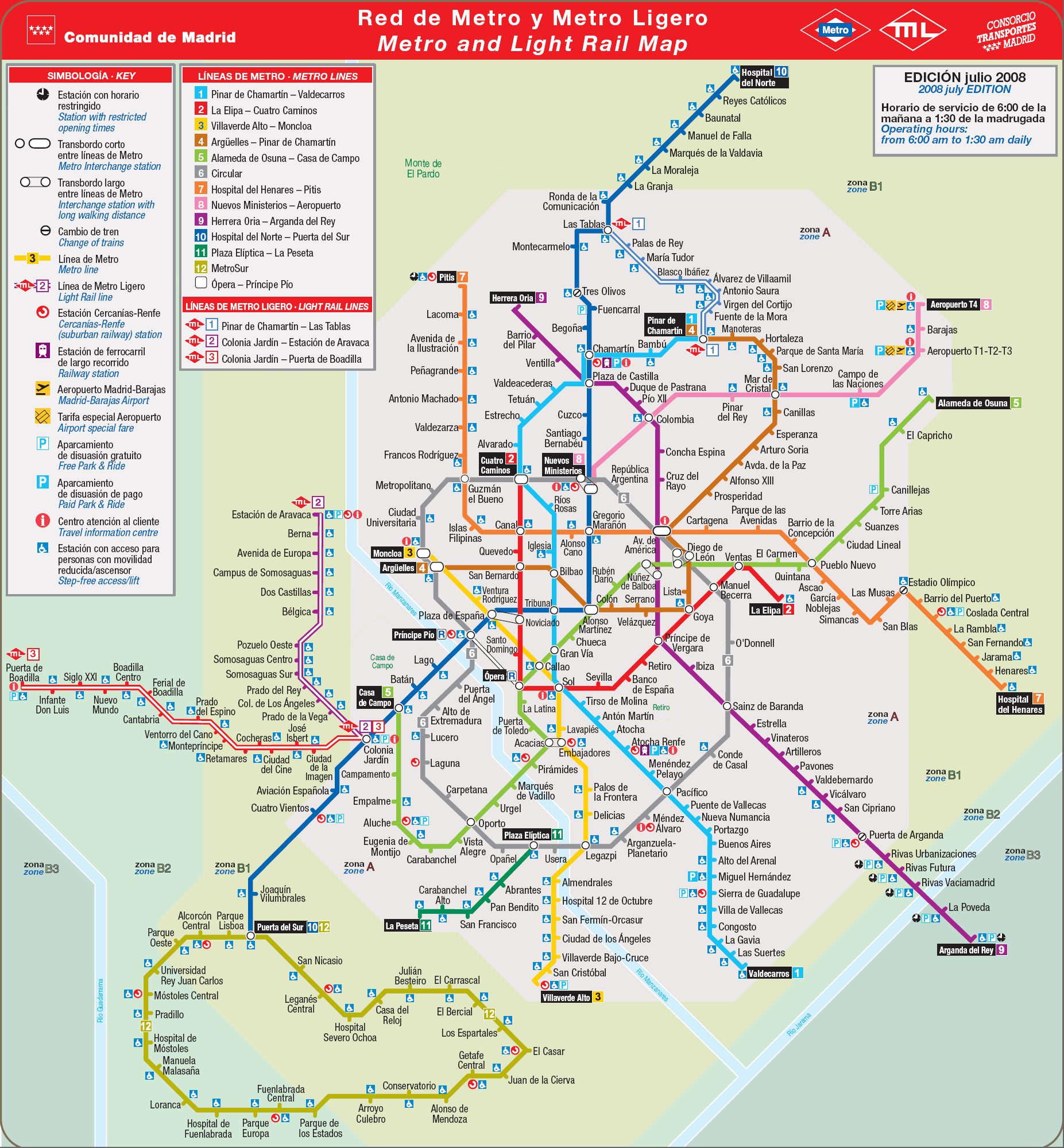 madrid subway map  3 Madrid Subway Map