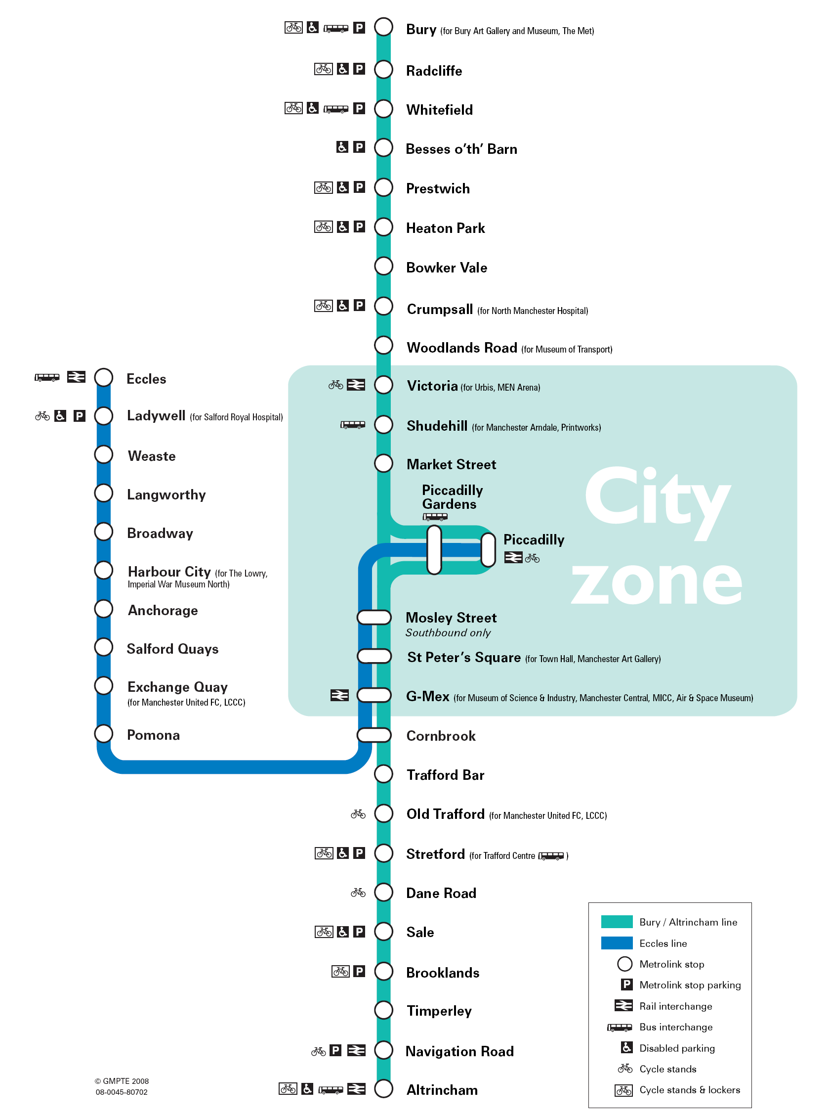 manchester metro map02 Manchester Metro Map
