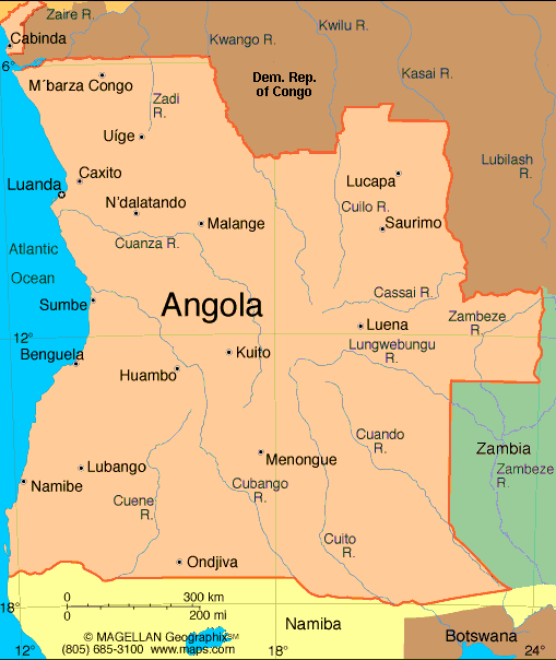 mangola Angola Metro Map