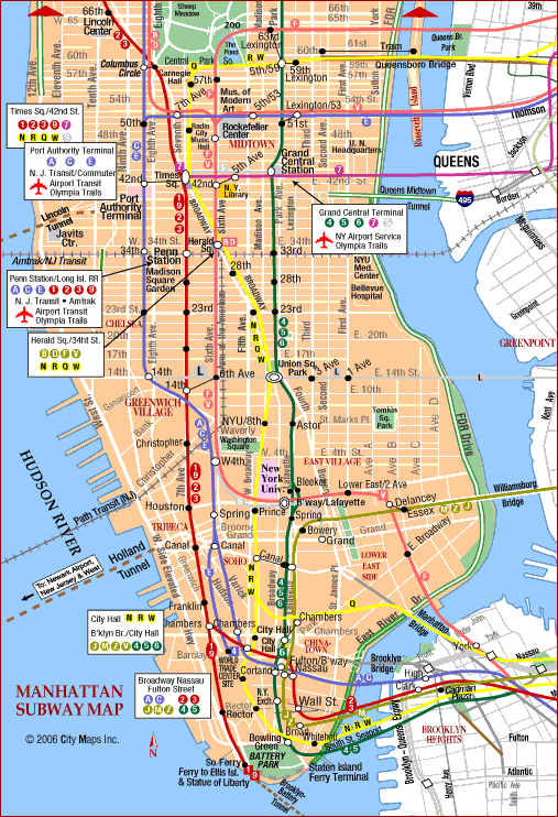 manhattan subway south Raleigh Subway Map