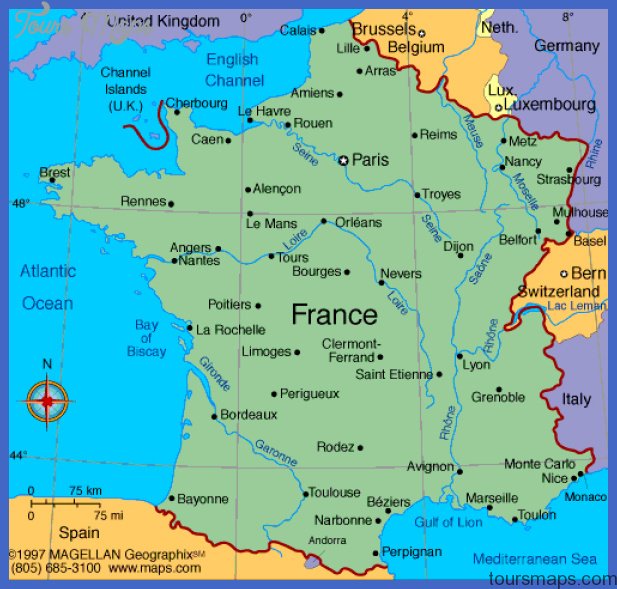 France Map - ToursMaps.com