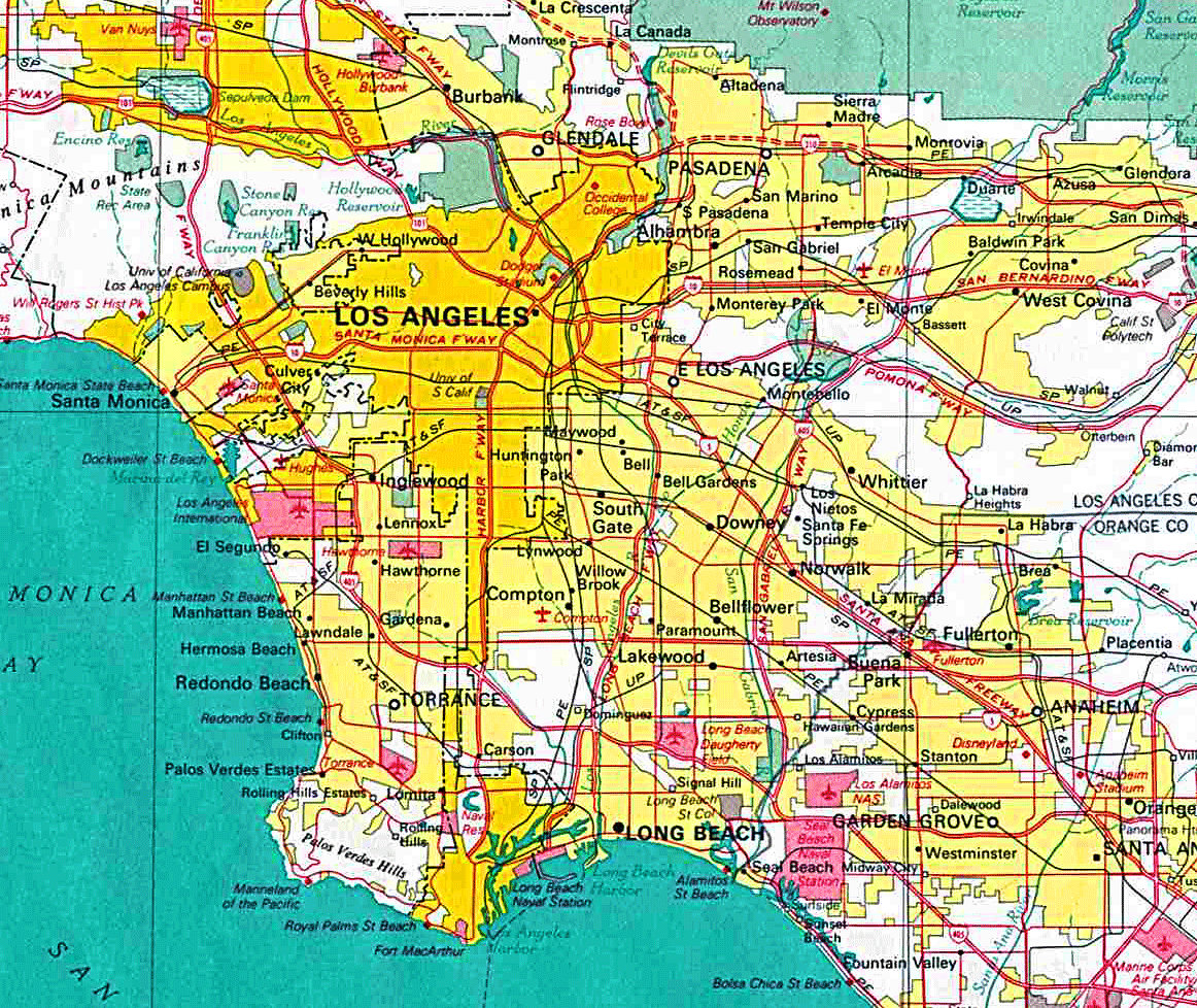 map of los angeles Los Angeles Map