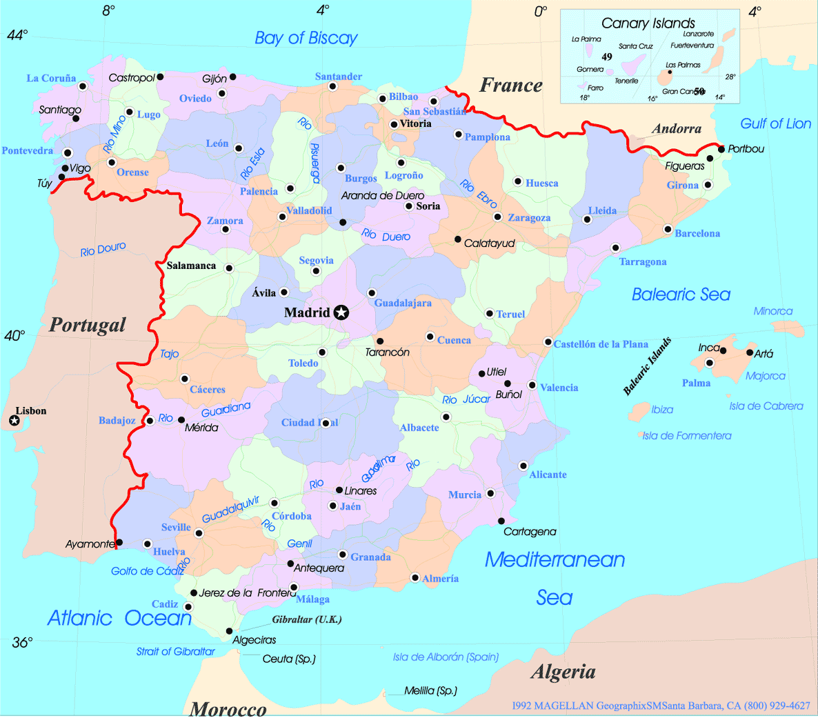 map spain Spain Map