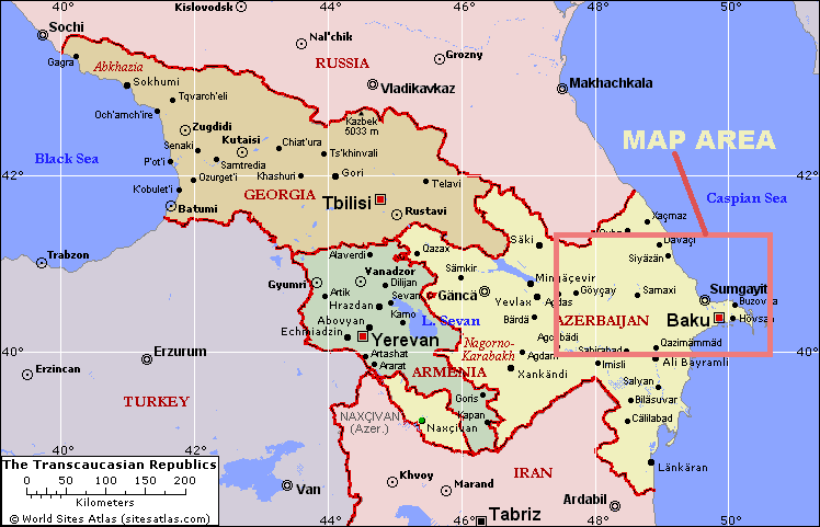 map transcaucasus Baku Sumqayit Subway Map