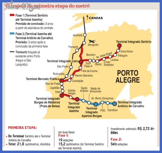 mapa metro porto alegre 2 Porto Alegre Metro Map