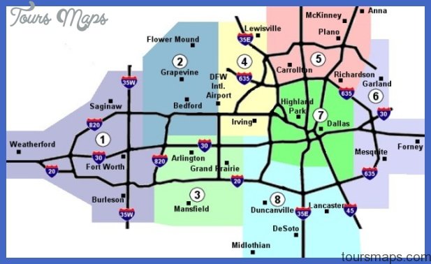 mapcolored2 Dallas Fort Worth Subway Map