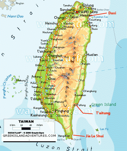maptopography taiwan surf spot Taichung Subway Map