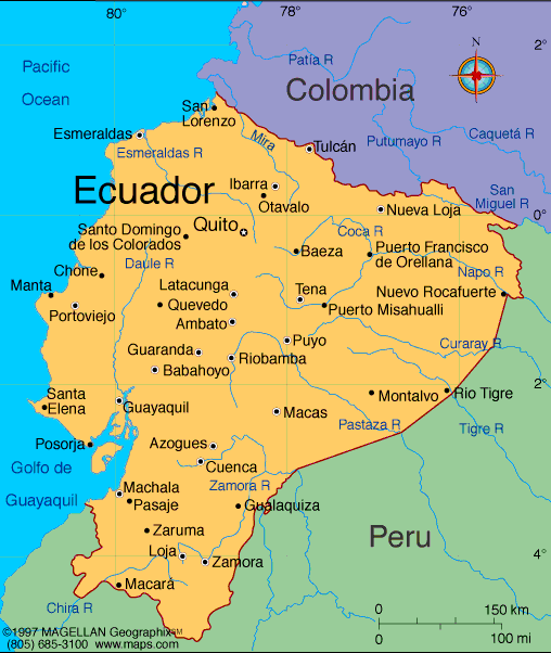 mecuador Ecuador Map