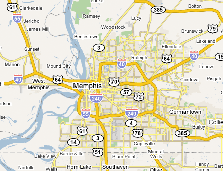 memphis map Memphis Metro Map
