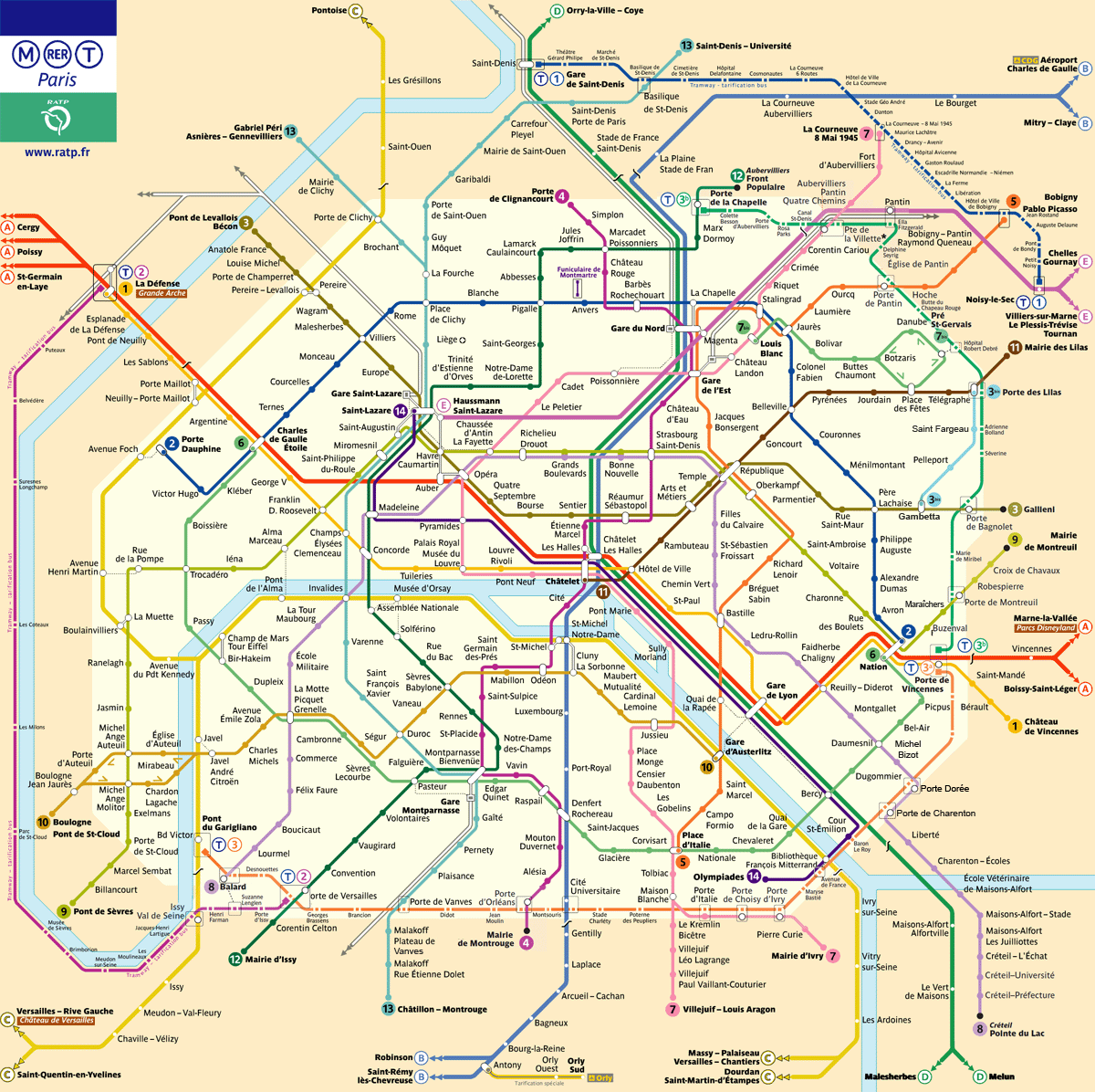 metro map 2 Paris Metro Map