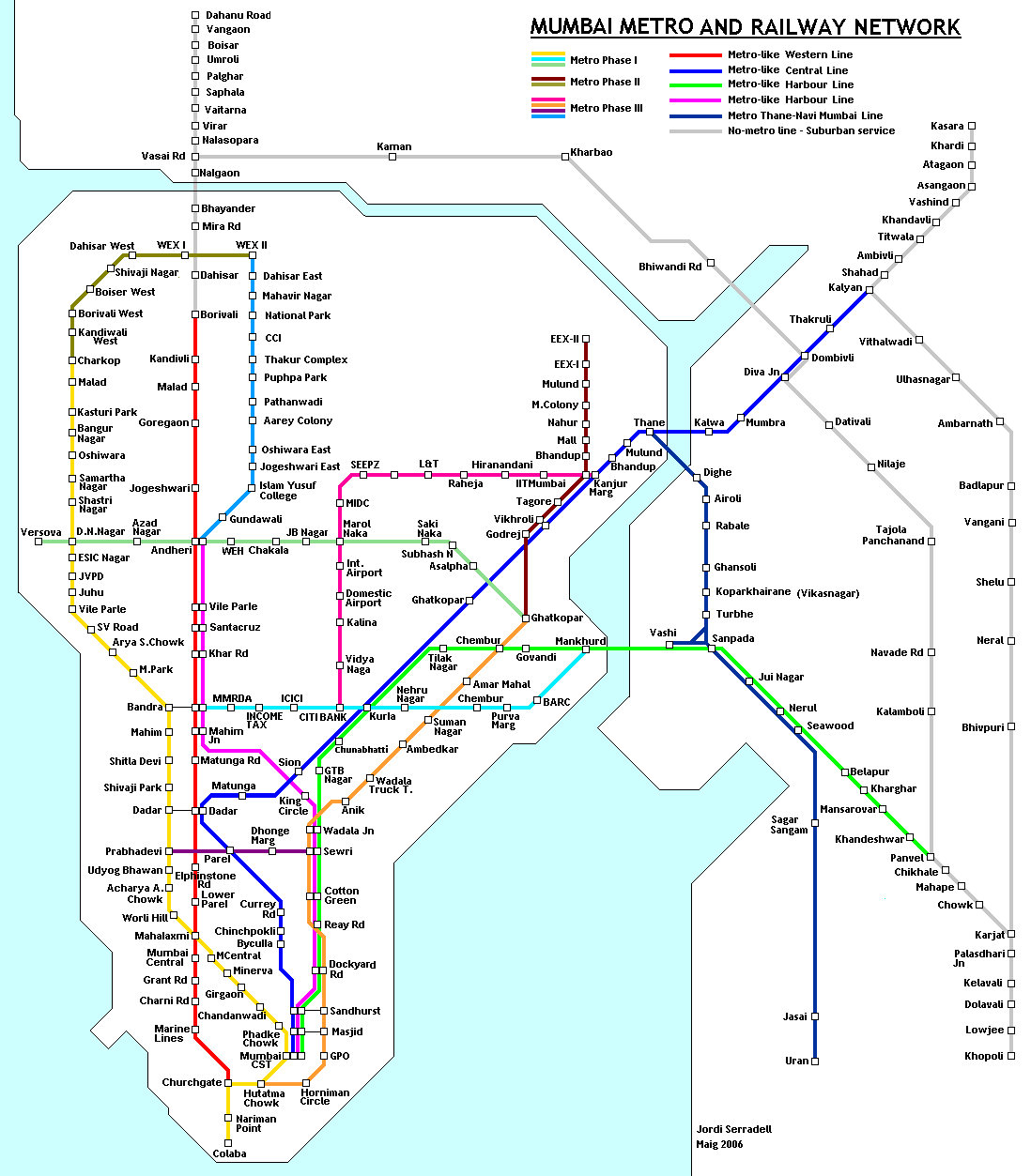 metro tram bombay mumbai metro route map stations Mumbai Metro Map