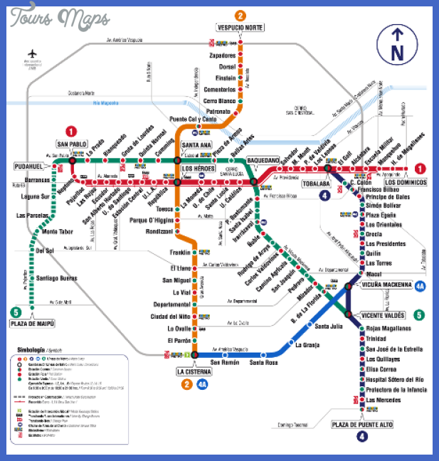 metro Chile Subway Map