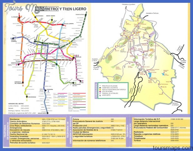 metromapandlightraildf Mexico City Subway Map