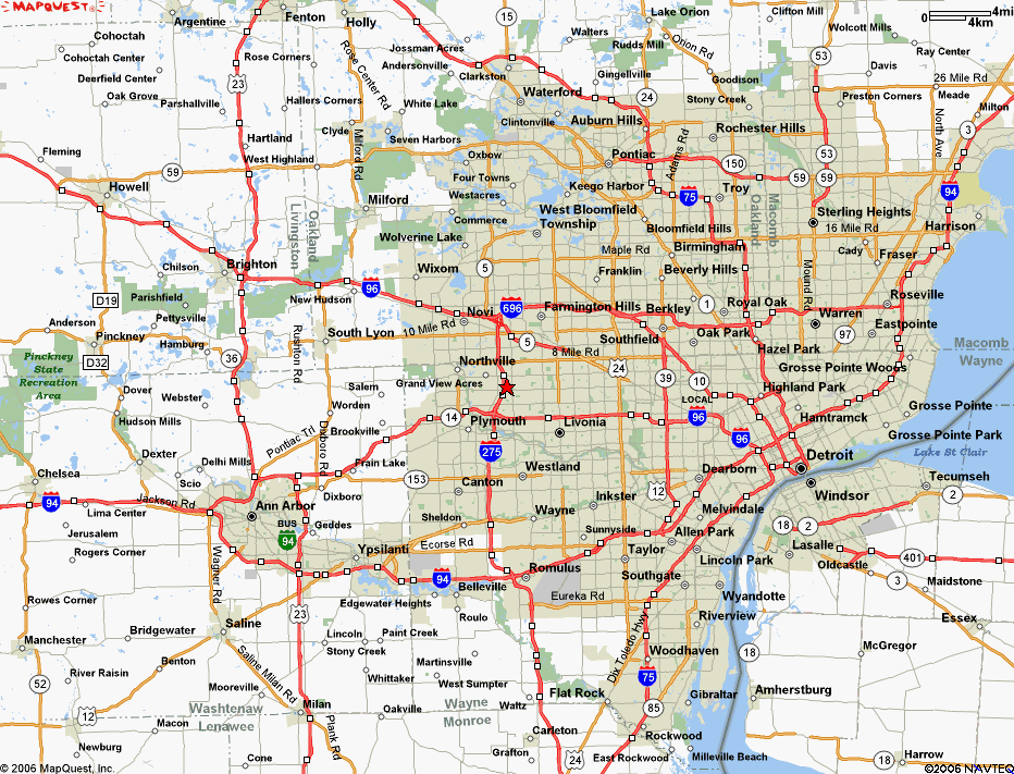 metropolitan detroit map Detroit Map