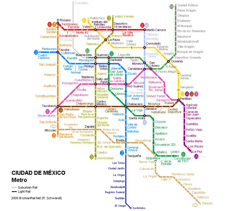 mexico map 1 Bogota Metro Map