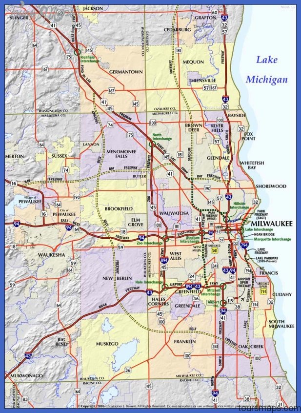 milwaukee map 1 Milwaukee Map