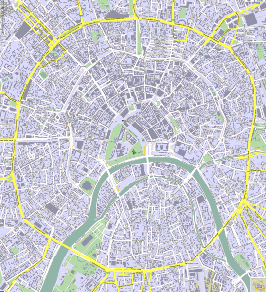 moscow tourist map mediumthumb Moscow Map Tourist Attractions