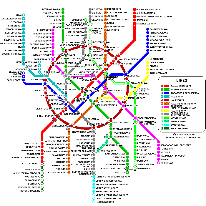 moscow metro Russia Subway Map