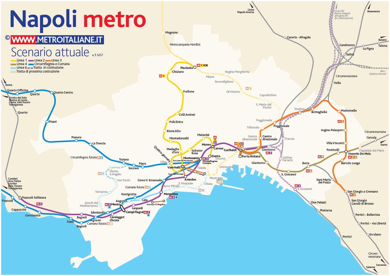 naples metro map 0 Naples Metro Map