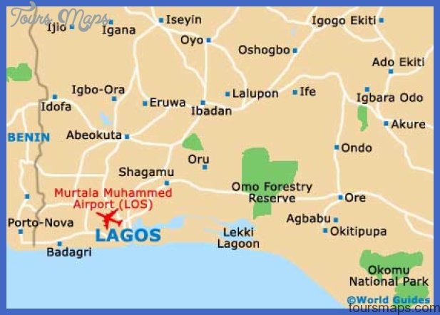 nigeria lagos map 1 Nigeria Map Tourist Attractions