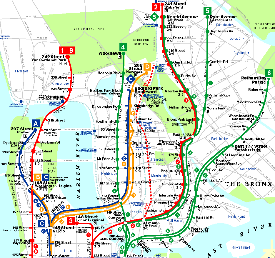 nyc bronx Buffalo Subway Map