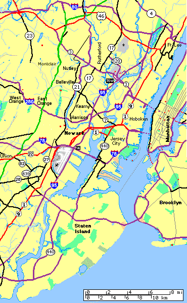 nyc nj Newark Metro Map