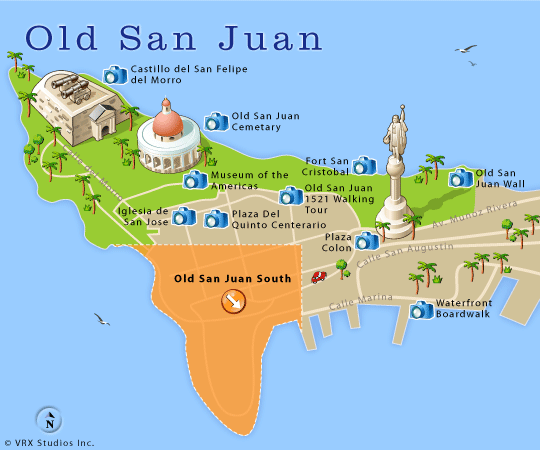 walking map of old san juan