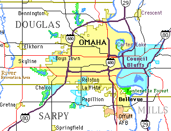 omaha map Omaha Metro Map