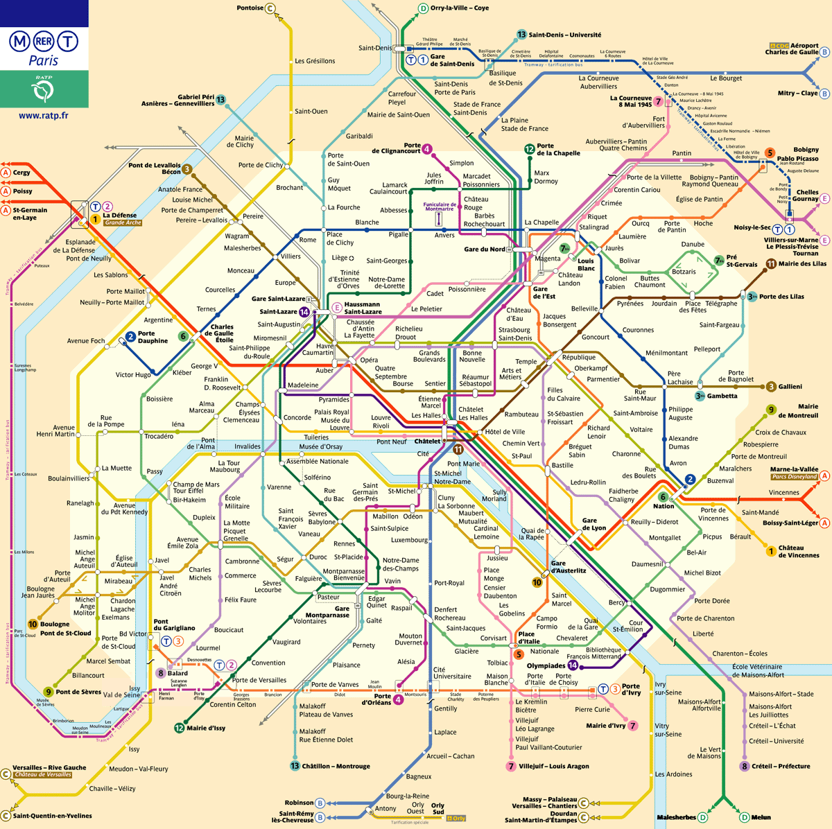 paris subway map  2 Paris Subway Map