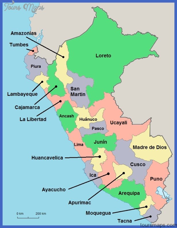 peru map regions1 Peru Metro Map