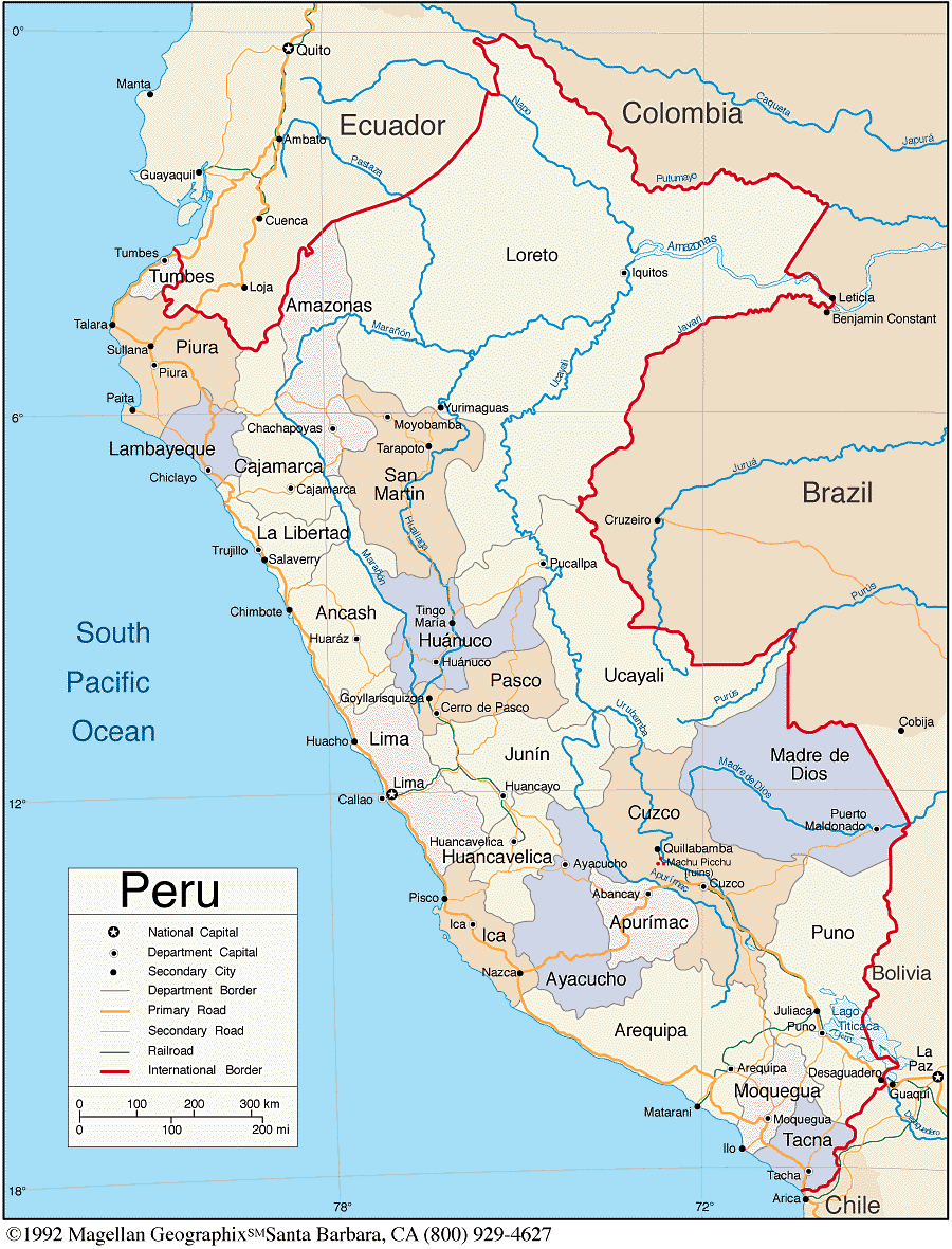 peru tourist map 16 Peru Map Tourist Attractions