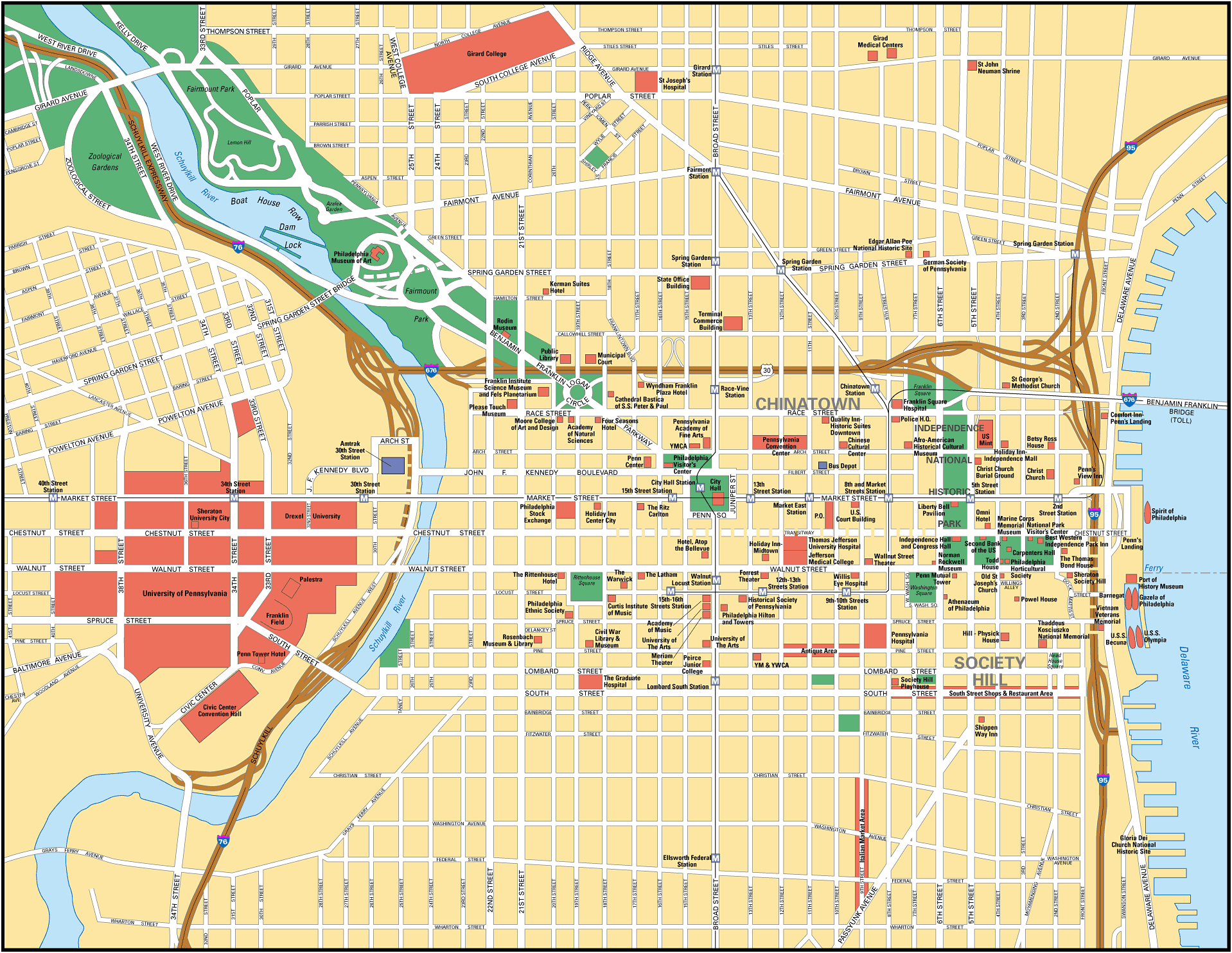 philadelphia Philadelphia Map